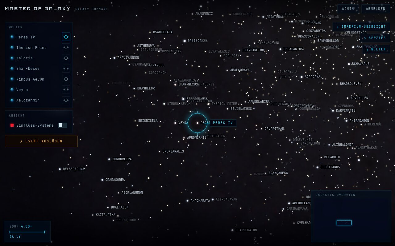 Screenshot 2: Sternkarte im Zoom