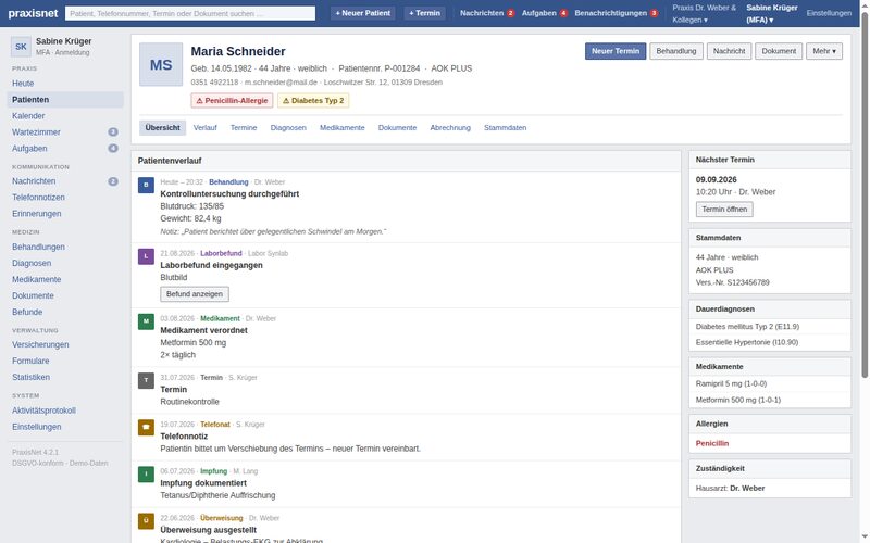 Praxisnet, Verwaltung für Arztpraxen: Screenshot 2